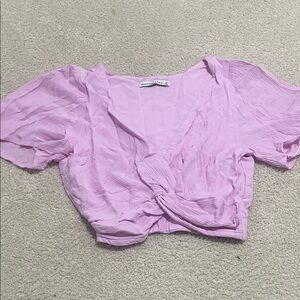 Abercrombie and Fitch: Lavender Knot Front Blouse